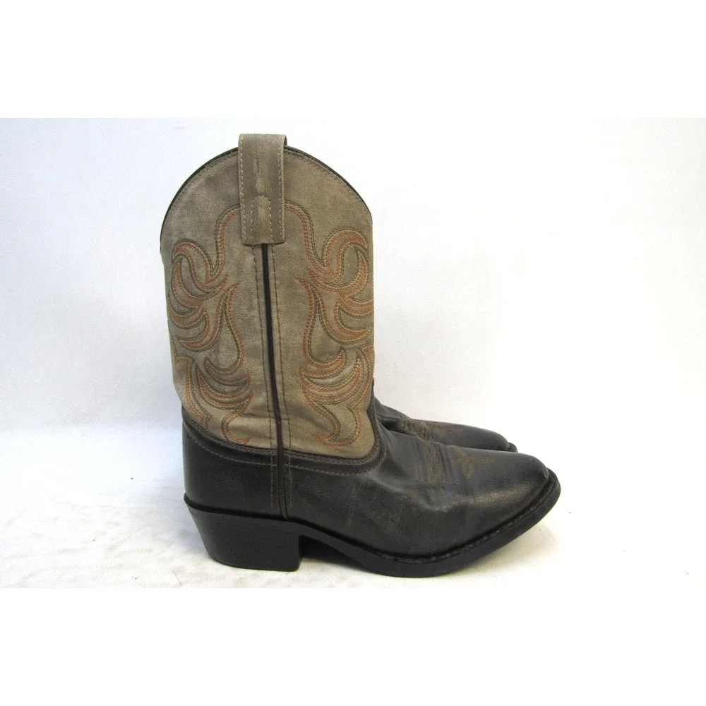 Smoky Mountain Youth Size 3 M Two Tone Brown Western Cowboy Boots